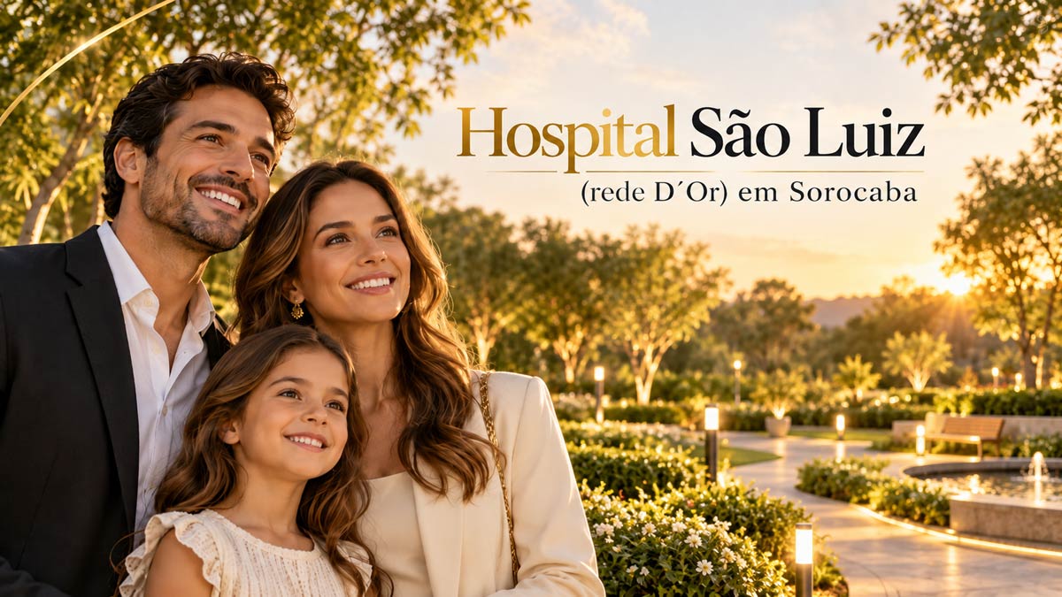 Hospital São Luiz Rede D'Or em Sorocaba - imagem ilustrativa com família e paisagem