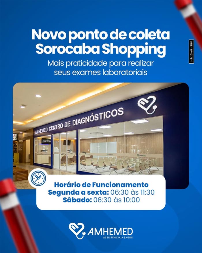 Centro de Diagnóstico Amhemed no Sorocaba Shopping